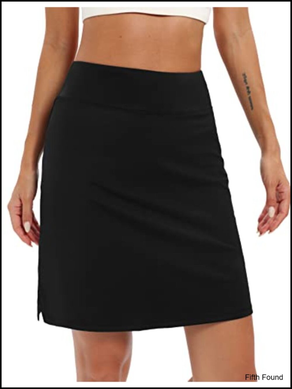 Knee Length Skort with Pockets High Waist Golf Tennis Athletic